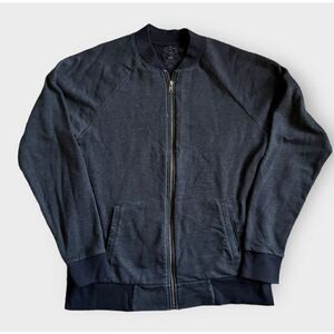 Fresh Clean Tees Men’s Medium Oversized Navy Blue Full Zip Jacket Coat